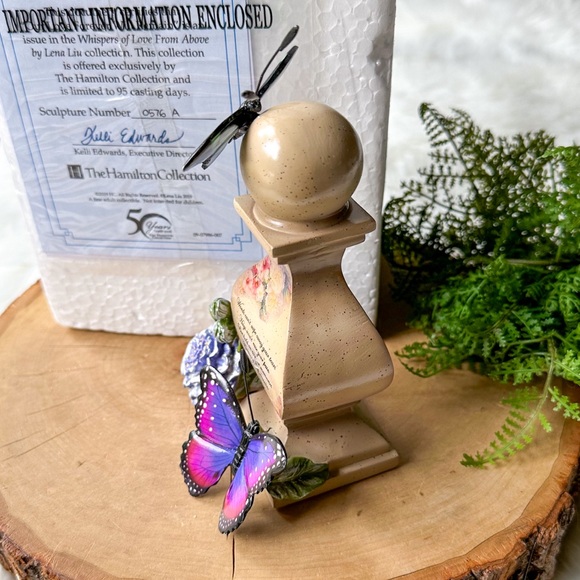 Lena Liu Whispers of Love From Above Figurine Butterfly Our Will Forever Remain - Picture 3 of 5